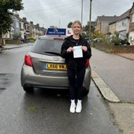 Lauren passed her test first time in Farnborough Driving test centre