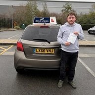 John passed his driving test first time in farnborough